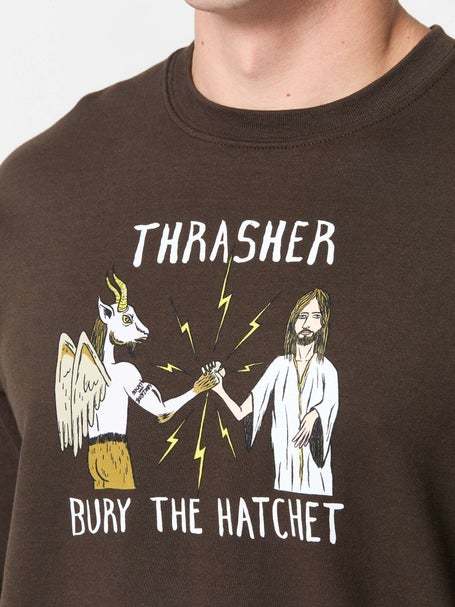 Thrasher x Toy Machine B.T.H. Crewneck\Dark Chocolate