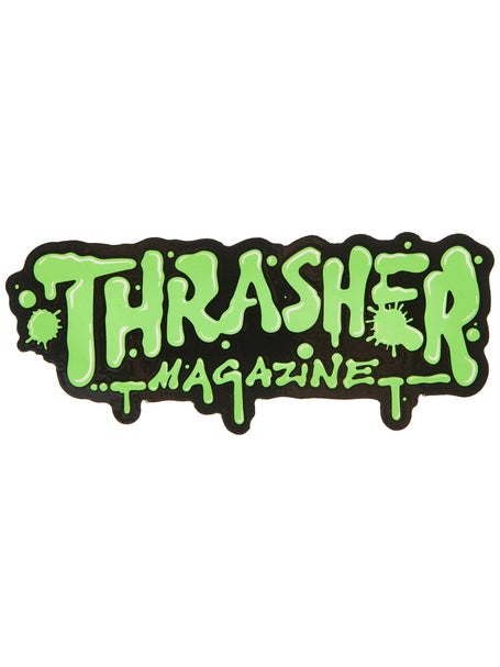 Thrasher Wet Paint Sticker Green/Black