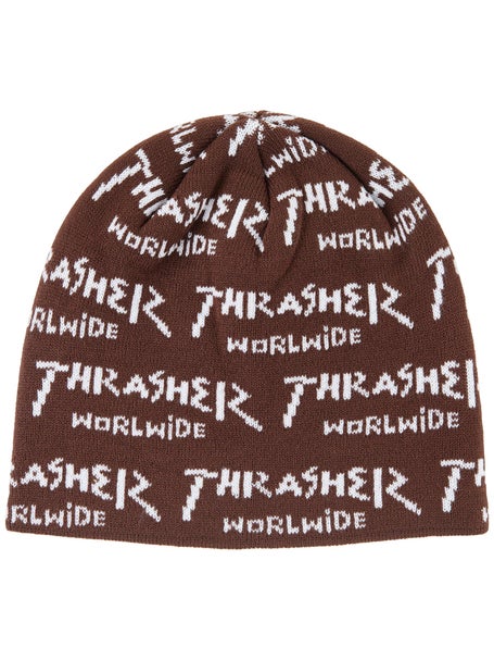 Thrasher Worldwide Skully Beanie\Brown