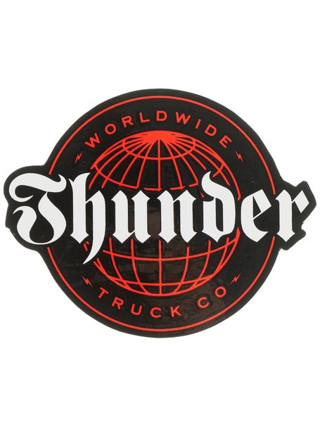 Thunder World Wide Sticker Red