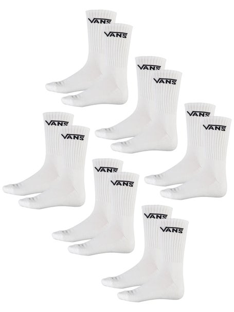 Vans Classic Crew Socks 6pk\White