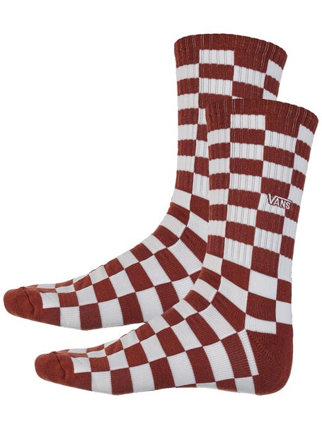 Vans Checkerboard Crew Socks\Rust Bronze