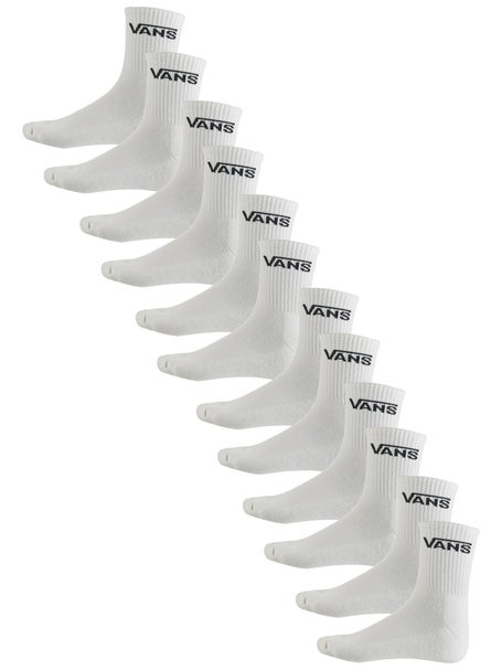 Vans Classic Half Crew Socks 6pk\White