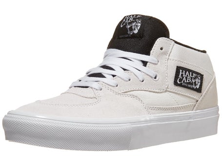 Vans Skate Half Cab Shoes White/Black | Skate Warehouse