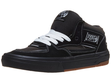 Vans Skate Half Cab Wafflecup Shoes Black/Asphalt Skate Warehouse