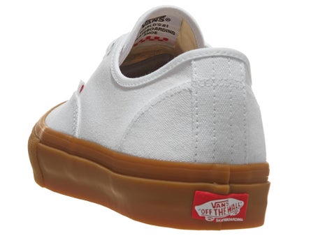 Vans Skate Authentic Shoes White/Gum Skate Warehouse