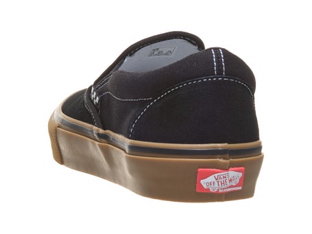 Vans Skate Slip-On Shoes Black/Gum/White | Skate Warehouse