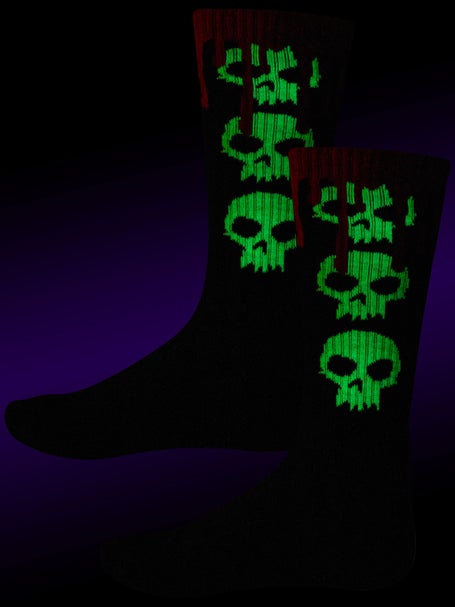 Zero 3 Skull Crew Socks\Glow In The Dark