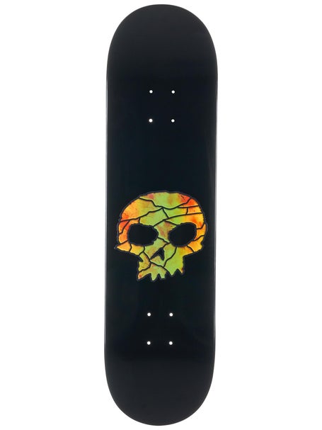 Zero SIngle Skull Yellow Stained Glass Deck 8.25 x 31.9