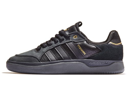 Adidas Tyshawn Low Shoes Black/Black/Gold - Warehouse