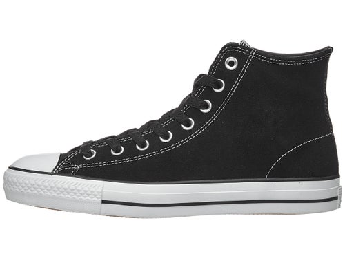 Converse CTAS Pro Hi Shoes Black/Black/White Suede Skate