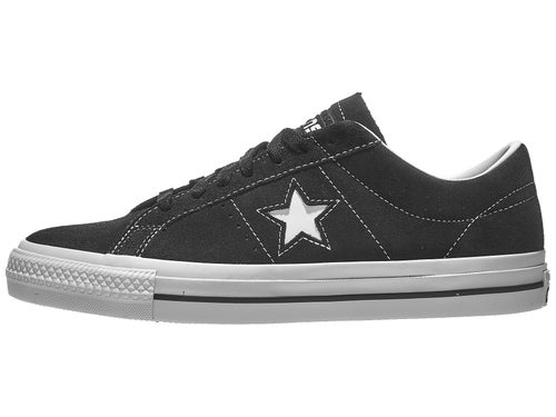 Converse One Star Pro Shoes Black/Black/White Skate Warehouse