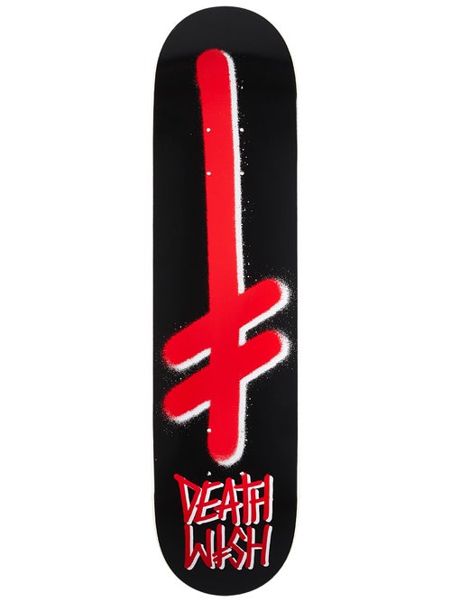 Deathwish Gang Logo Black Red Deck 7 3 X 29 5 Skate Warehouse
