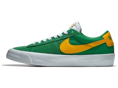 Nike Sb Blazer Low Pro Gt Shoes Lucky Green Gold Wht Skate Warehouse