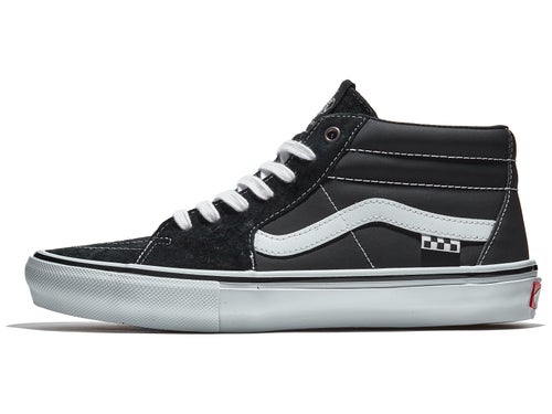 Vans Skate Grosso Mid Shoes Black White Emo Skate Warehouse