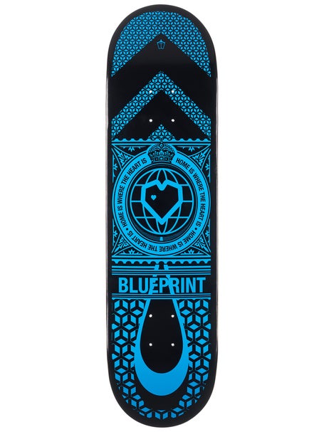 Blueprint Home Heart Black/Blue Deck 8.25 x 32