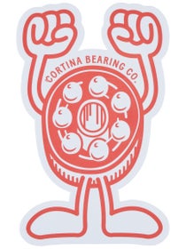 Cortina Mascot Sticker Red/White