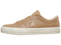 Converse One Star Pro Snake Suede Shoes Khaki/Egret