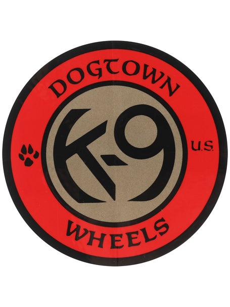 Dogtown K-9 Wheels Sticker Red/Gold