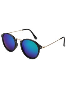 Glassy Klein Sunglasses Blk/Grn Mirror Polarized