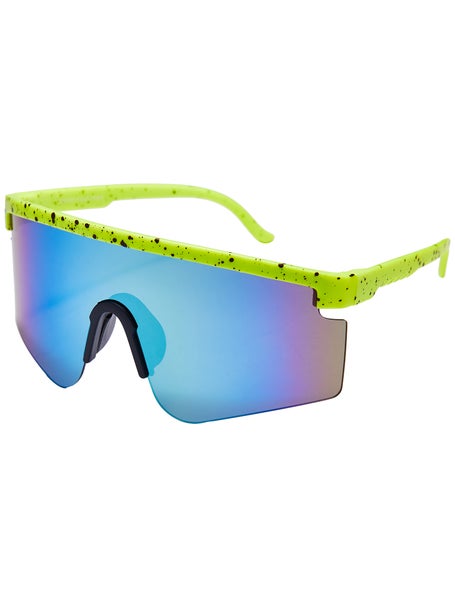 Glassy Mojave Polarized Sunglasses\Lime/Blue Mirror
