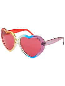Happy Hour Heart Ons Moxi Sunglasses Rainbow Fade