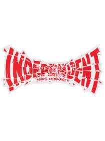 Independent Shatter Span 6" Sticker Red