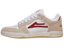Lakai Telford Low Shoes White/Red Suede
