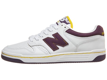 New Balance Numeric 480 Shoes\White/Purple/Gold