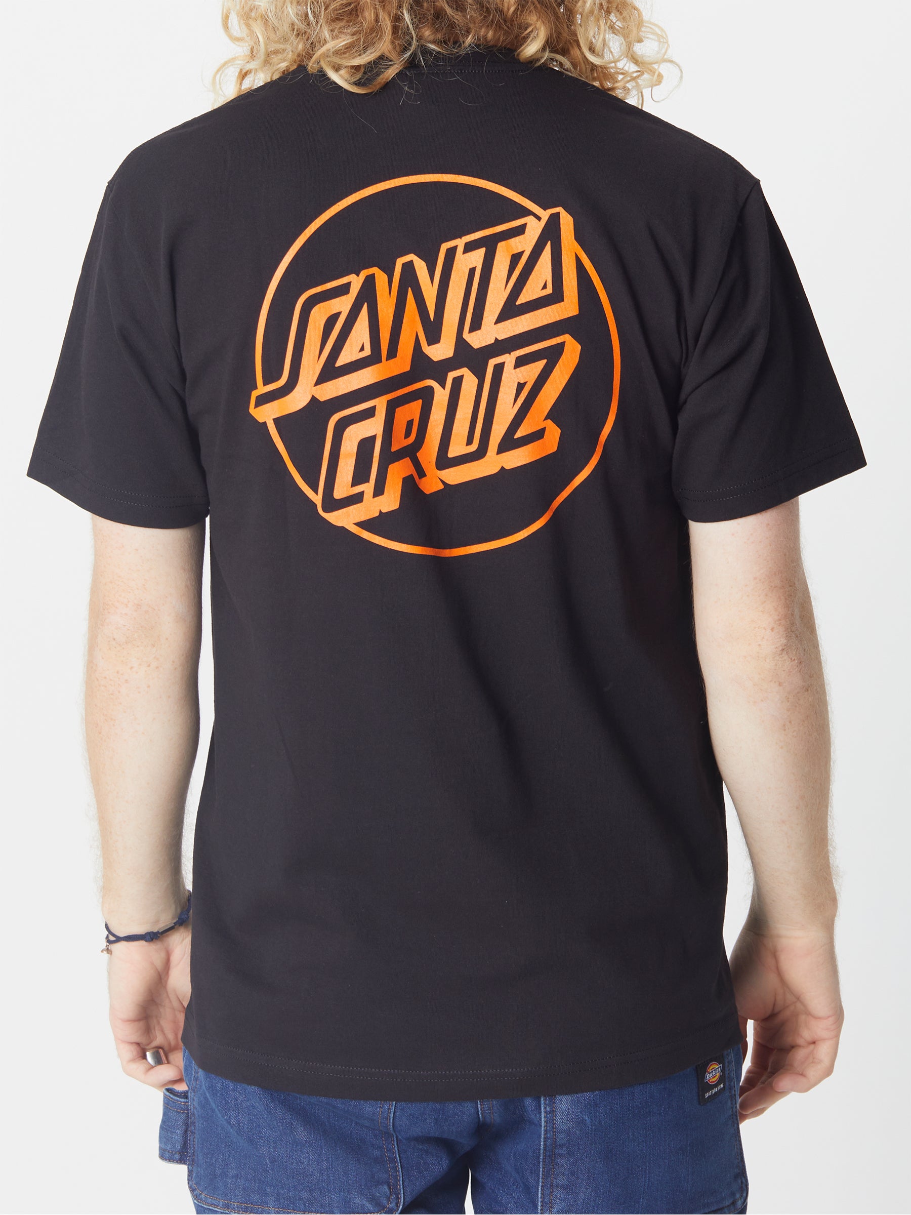 Santa Cruz Classic Opus Dot T-Shirt Tee Skateboard Black Ne 