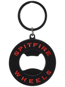 Spitfire Classic Swirl Bottle Opener Keychain Black/Red