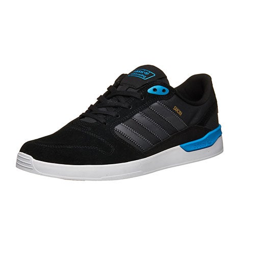 Adidas ZX Vulc Mark Shoes Black/Grey/Blue 360 View