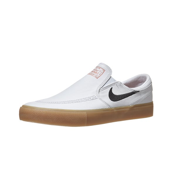 Nike SB Janoski Slip RM Shoes White Black White Orange 360 View