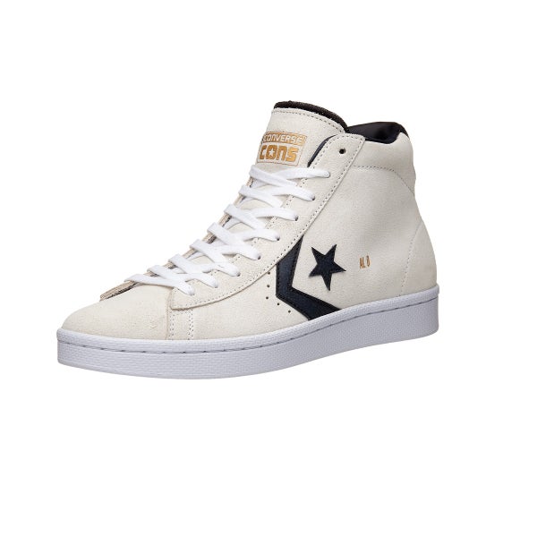 Converse Al Davis Pro Leather Skate Shoes White/Blk/Gld 360 View