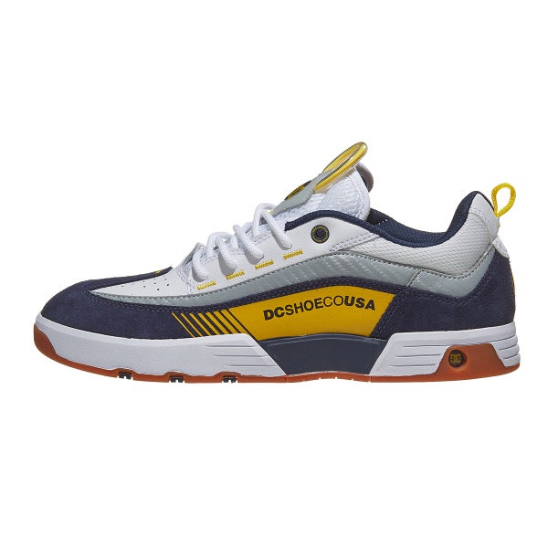 DC Legacy 98 Slim S Shoes White/Yellow/Blue 360 View
