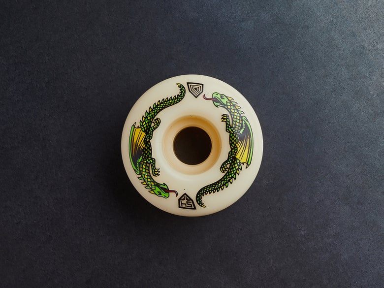 Powell-Peralta Dragon Formula skateboard wheel.