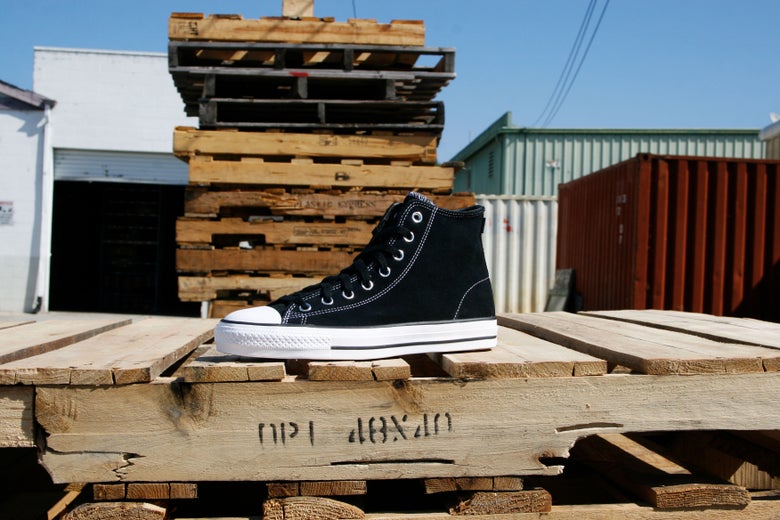 A Chuck Taylor made for skateboarding. The Converse Cons CTAS Hi skate shoe.