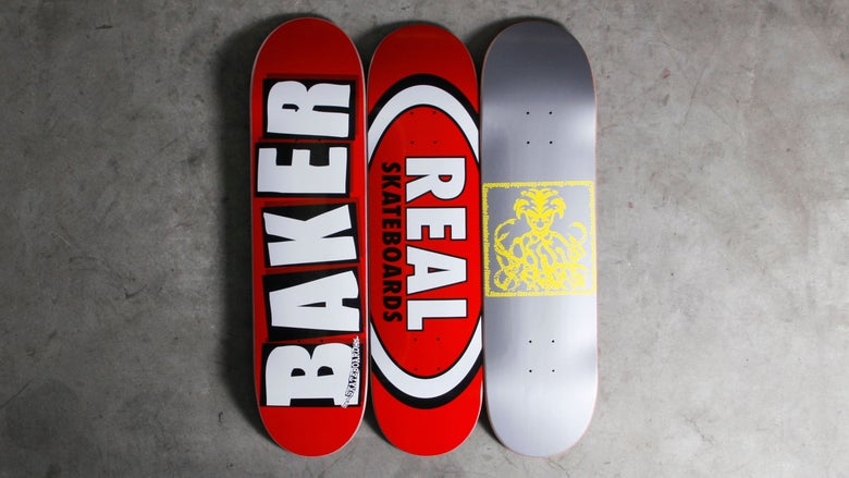 Baker, Real, and Limosine popsicle shaped decks.